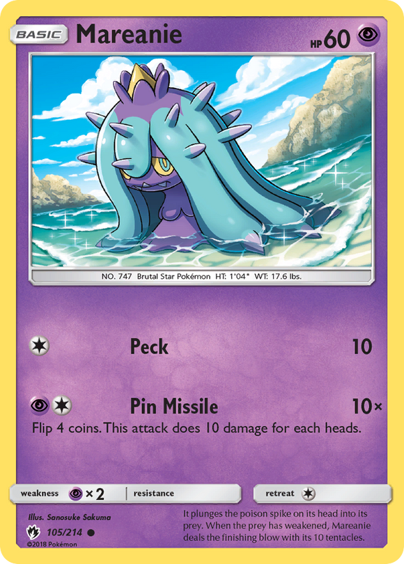 Mareanie (105/214) [Sun & Moon: Lost Thunder] - Duel Kingdom