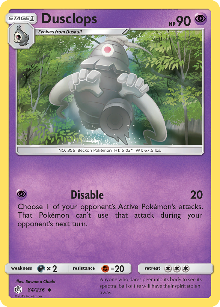 Dusclops (84/236) [Sun & Moon: Cosmic Eclipse] - Duel Kingdom