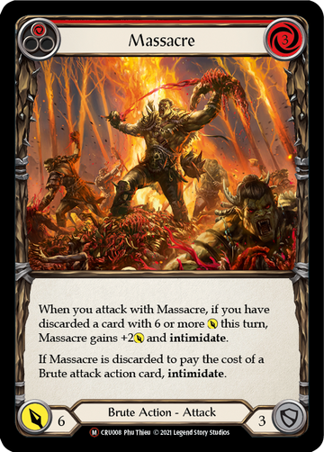 Massacre (Rainbow Foil) [CRU008-RF] Unlimited Rainbow Foil - Duel Kingdom