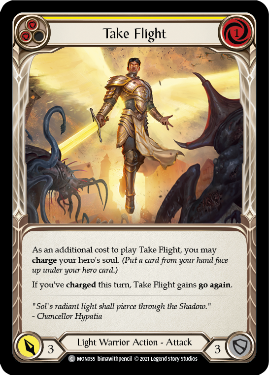 Take Flight (Yellow) [MON055] 1st Edition Normal - Duel Kingdom