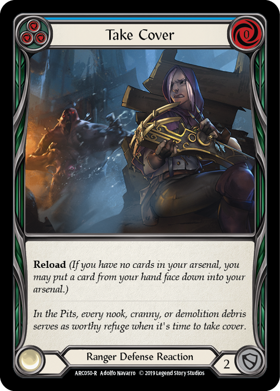 Take Cover (Blue) [ARC050-R] 1st Edition Normal - Duel Kingdom