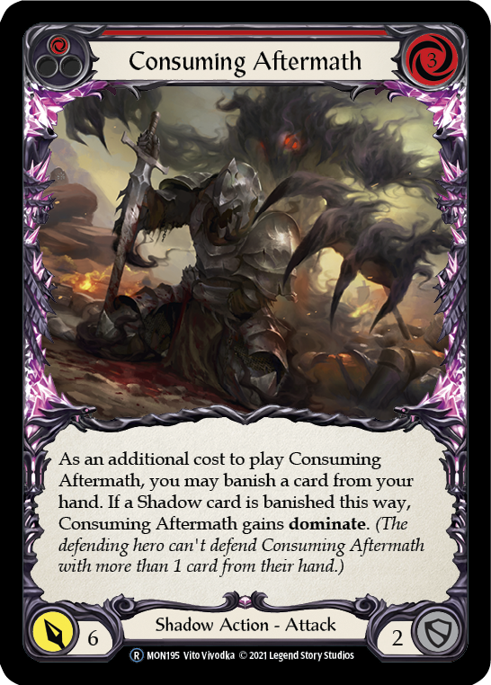 Consuming Aftermath (Red) (Rainbow Foil) [U-MON195-RF] Unlimited Rainbow Foil - Duel Kingdom