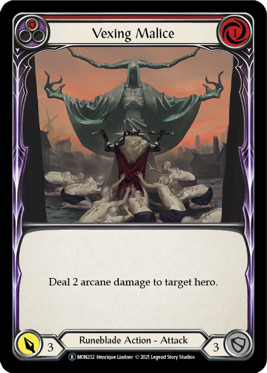 Vexing Malice (Red) (Rainbow Foil) [U-MON232-RF] Unlimited Rainbow Foil - Duel Kingdom
