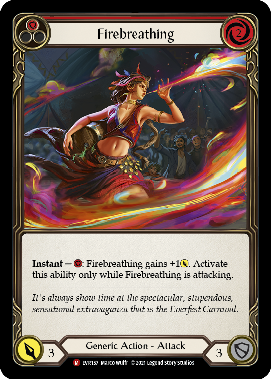 Firebreathing [EVR157] 1st Edition Rainbow Foil - Duel Kingdom