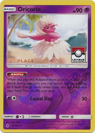 Oricorio (55/145) (League Promo 3rd Place) [Sun & Moon: Guardians Rising] - Duel Kingdom