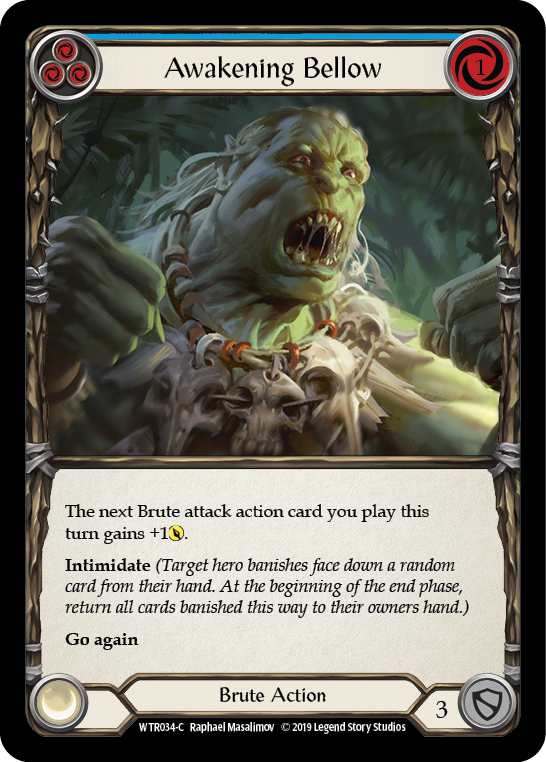 Awakening Bellow (Blue) [WTR034-C] Alpha Print Rainbow Foil - Duel Kingdom