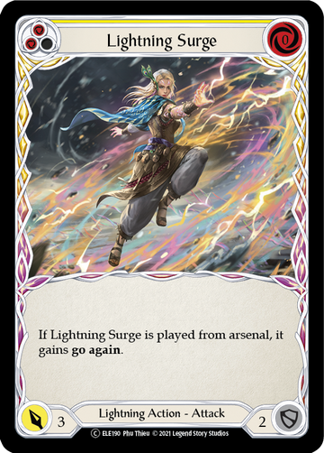 Lightning Surge (Yellow) [U-ELE190] Unlimited Rainbow Foil - Duel Kingdom