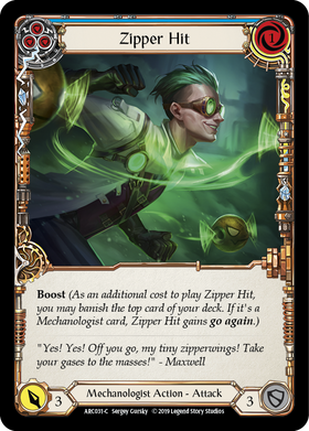 Zipper Hit (Blue) [ARC031-C] 1st Edition Normal - Duel Kingdom