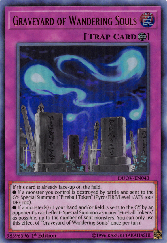 Graveyard of Wandering Souls [DUOV-EN043] Ultra Rare
