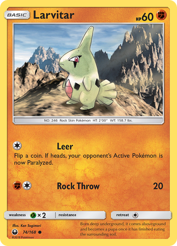 Larvitar (74/168) [Sun & Moon: Celestial Storm] - Duel Kingdom
