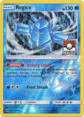 Regice (28/111) (League Promo) [Sun & Moon: Crimson Invasion] - Duel Kingdom