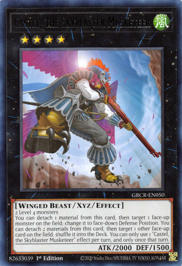 Castel, the Skyblaster Musketeer [GRCR-EN050] Rare - Duel Kingdom