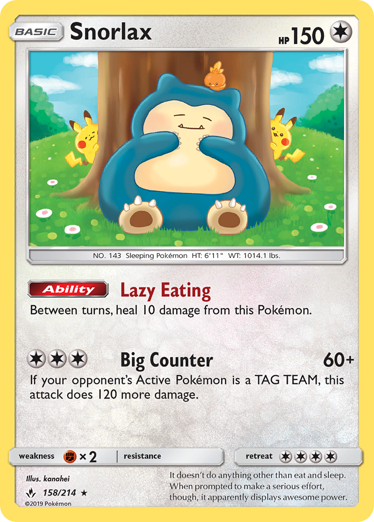 Snorlax (158/214) [Sun & Moon: Unbroken Bonds] - Duel Kingdom