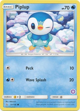 Piplup (32/156) [Sun & Moon: Trainer Kit - Alolan Sandslash & Alolan Ninetales] - Duel Kingdom