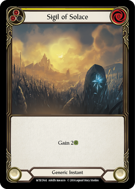 Sigil of Solace (Yellow) [WTR174-R] Alpha Print Rainbow Foil - Duel Kingdom