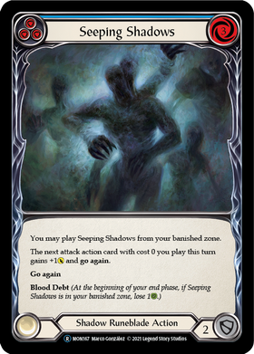 Seeping Shadows (Blue) (Rainbow Foil) [U-MON167-RF] Unlimited Rainbow Foil - Duel Kingdom