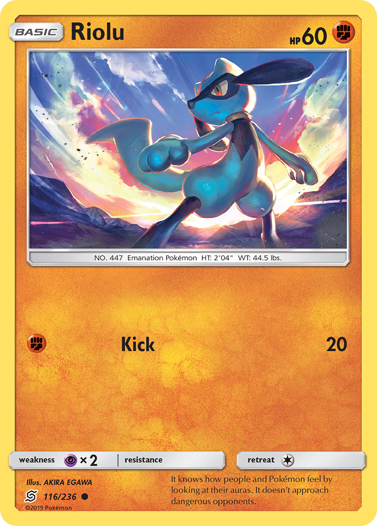 Riolu (116/236) [Sun & Moon: Unified Minds] - Duel Kingdom