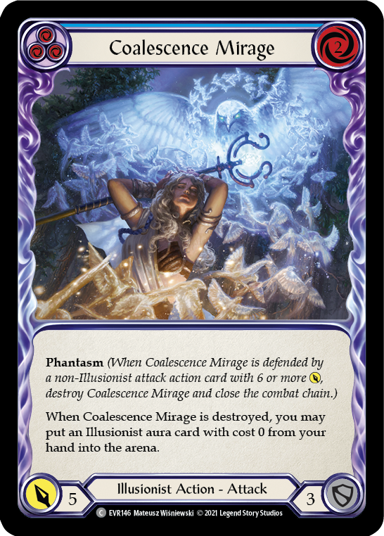 Coalescence Mirage (Blue) [EVR146] 1st Edition Rainbow Foil - Duel Kingdom