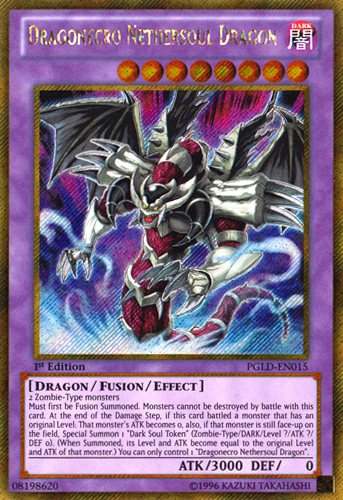 Dragonecro Nethersoul Dragon [PGLD-EN015] Gold Secret Rare - Duel Kingdom