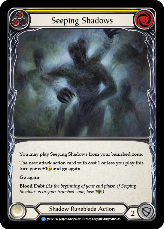 Seeping Shadows (Yellow) [MON166] 1st Edition Normal - Duel Kingdom