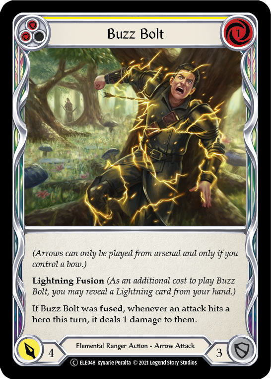Buzz Bolt (Yellow) [U-ELE048] Unlimited Rainbow Foil - Duel Kingdom