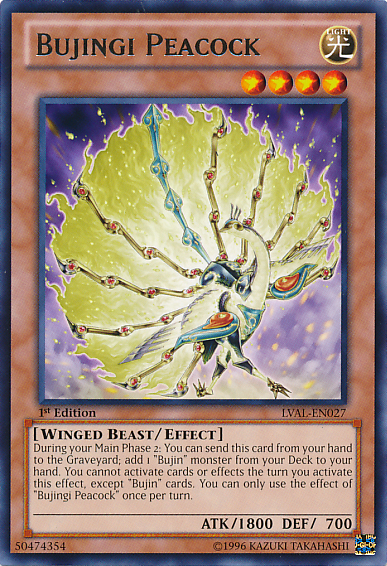 Bujingi Peacock [LVAL-EN027] Rare - Duel Kingdom