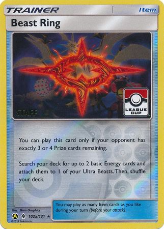 Beast Ring (102a/131) (League Promo Staff) [Sun & Moon: Forbidden Light] - Duel Kingdom