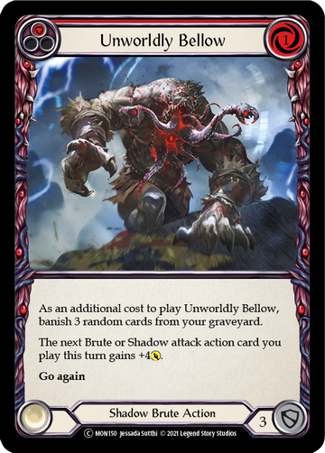 Unworldly Bellow (Red) (Rainbow Foil) [U-MON150-RF] Unlimited Rainbow Foil - Duel Kingdom