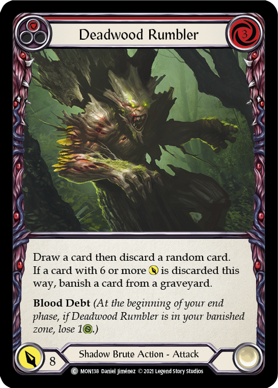 Deadwood Rumbler (Red) (Rainbow Foil) [MON138-RF] 1st Edition Rainbow Foil - Duel Kingdom