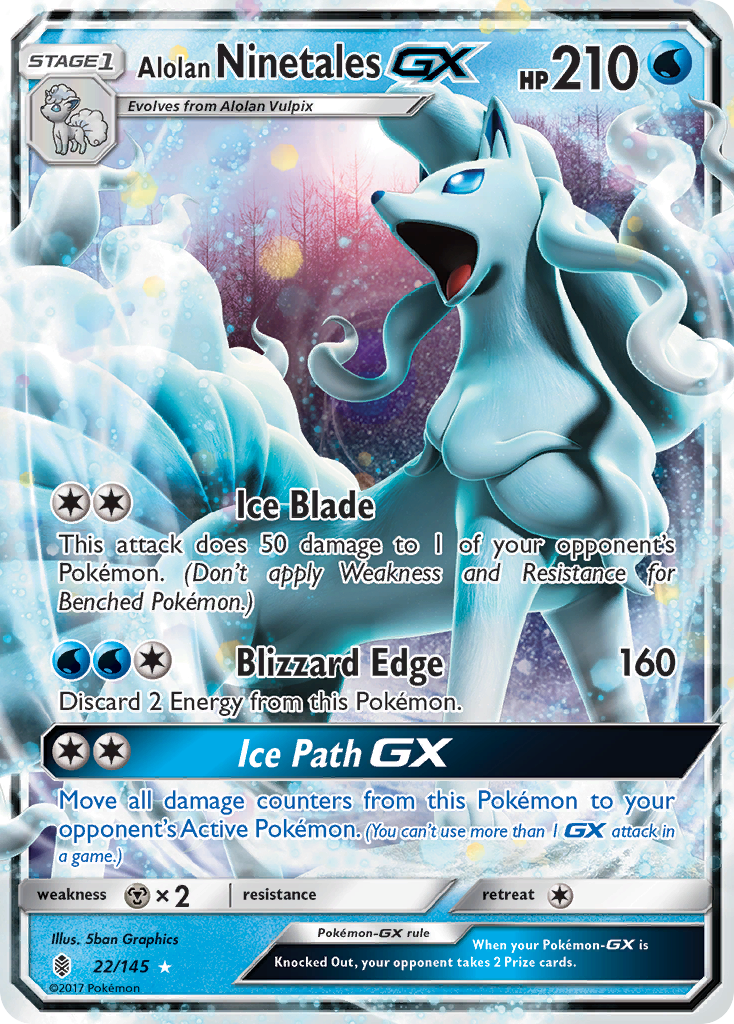 Alolan Ninetales GX (22/145) [Sun & Moon: Guardians Rising] - Duel Kingdom