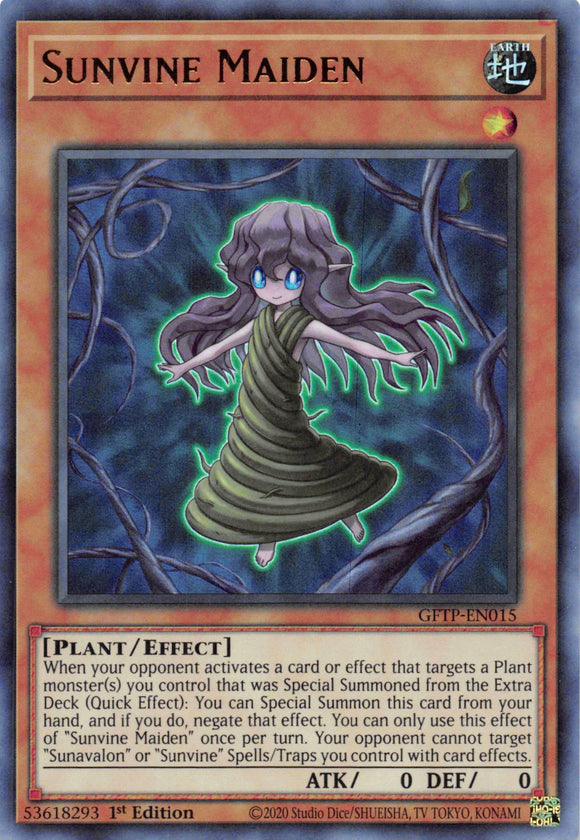 Sunvine Maiden [GFTP-EN015] Ultra Rare