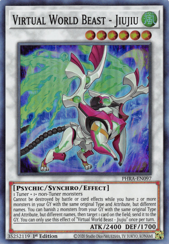 Virtual World Beast - Jiujiu [PHRA-EN097] Super Rare